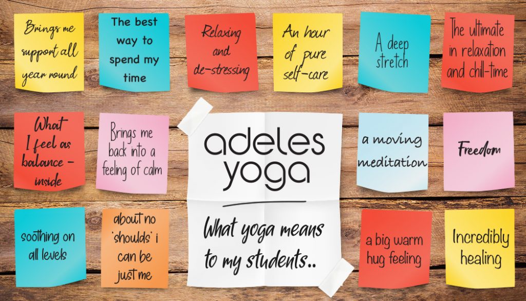 Statements showing what yoga means to Adele's students